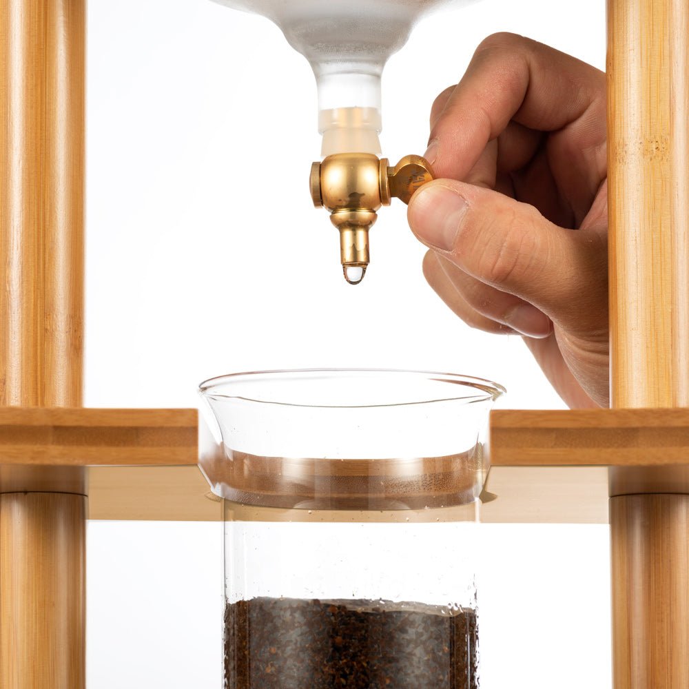 Yama 6 - 8 Cup Cold Brew Tower Bamboo Straight Frame (32oz) - Cold Brew - Specialty Coffee, Teas, and Syrups, Air - Roasted in Rockwall, Texas by Legendary Aviation Coffee Company