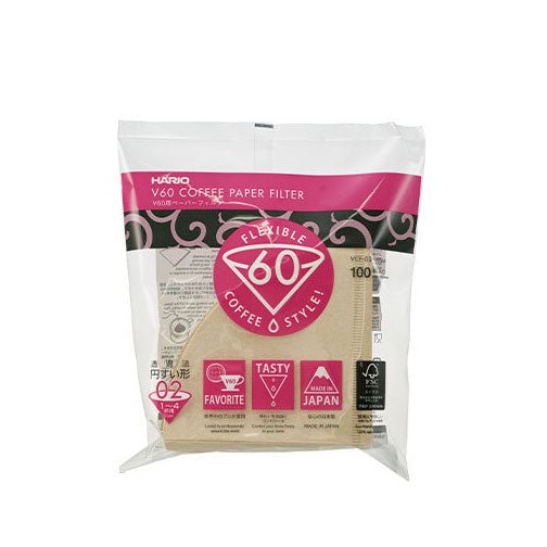 V60 Brown Paper Filters, Size 02 (100 ct) - WARES - Specialty Coffee, Teas, and Syrups, Air - Roasted in Rockwall, Texas by Legendary Aviation Coffee Company