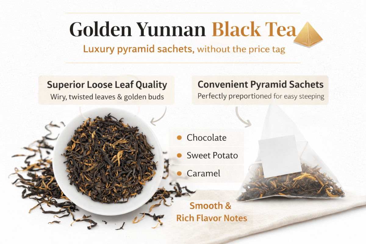 Warbird Rosie | Golden Yunnan Black Tea Sachets - Slighly Sweet and Full Bodied - Teas - Specialty Coffee, Teas, and Syrups, Air - Roasted in Rockwall, Texas by Legendary Aviation Coffee Company