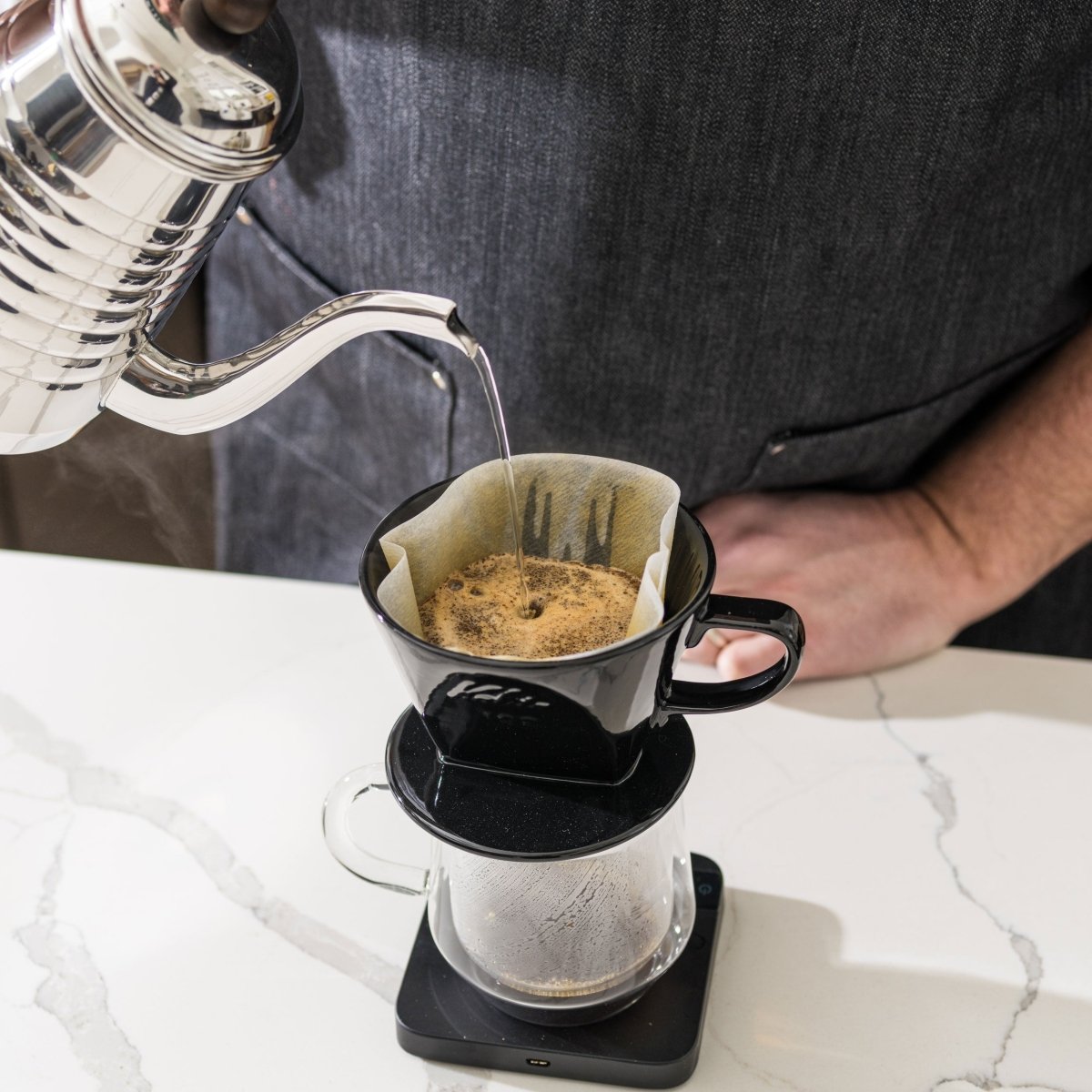 Kalita Style 102 Ceramic Coffee Dripper - Black - WARES - Specialty Coffee, Teas, and Syrups, Air - Roasted in Rockwall, Texas by Legendary Aviation Coffee Company