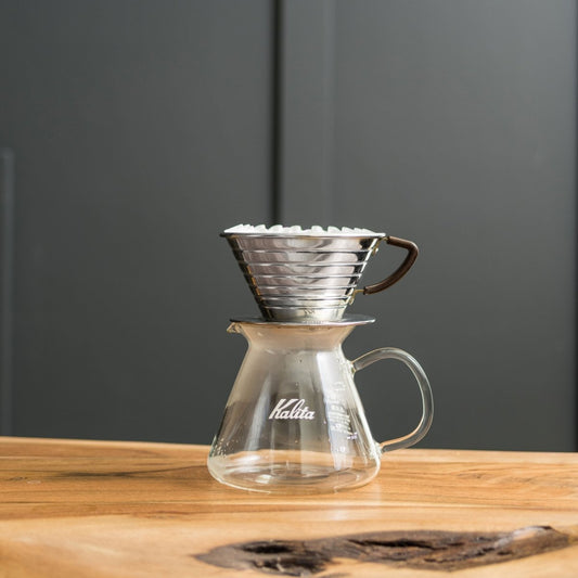 Kalita Wave Glass Coffee Server - 500ml - WARES - Specialty Coffee, Teas, and Syrups, Air - Roasted in Rockwall, Texas by Legendary Aviation Coffee Company