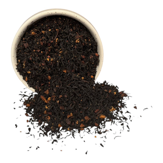 Cinnamon Blaze Betty Tea by Legendary Aviation Coffee Company in Rockwall, Texas – specialty black tea blend with cinnamon and orange peel from RoyalNY, perfect for cozy sipping or gifting.