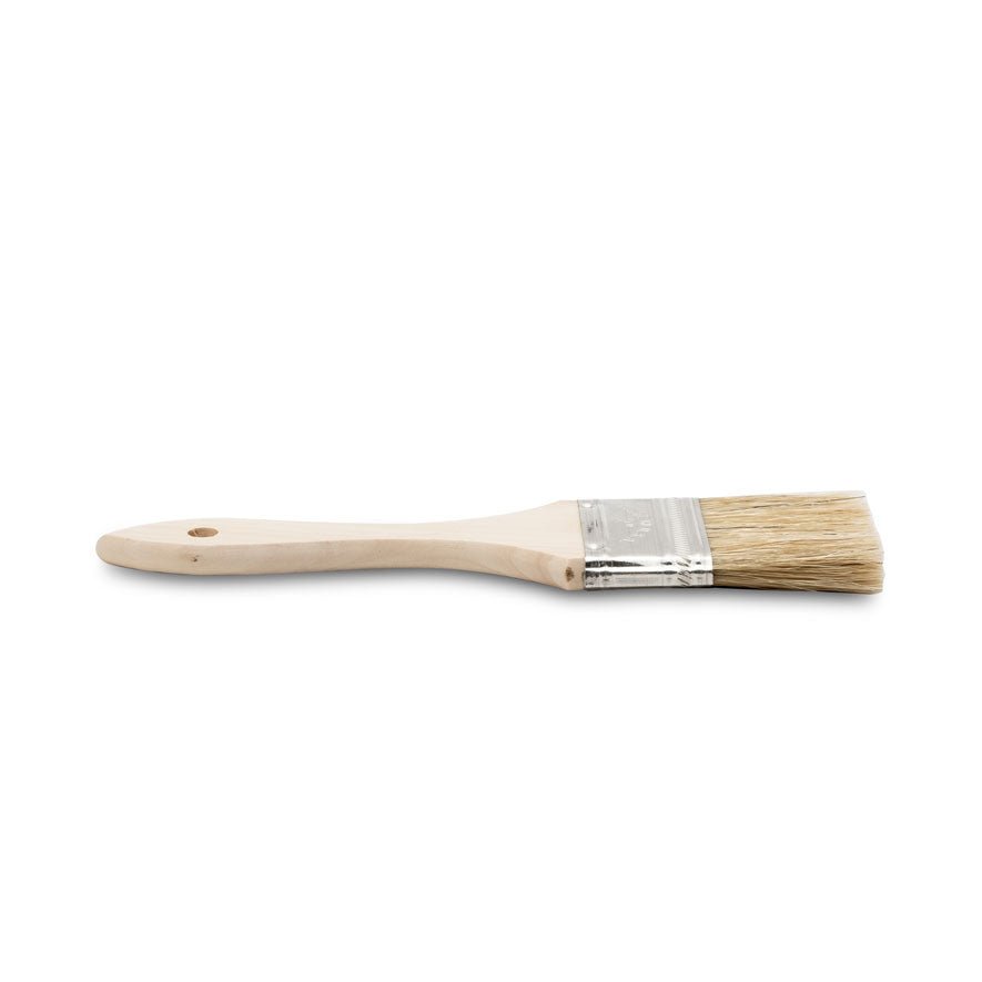 2" Wide Flat Brush with Natural Bristles and Wooden Handle - Thumbnail 4