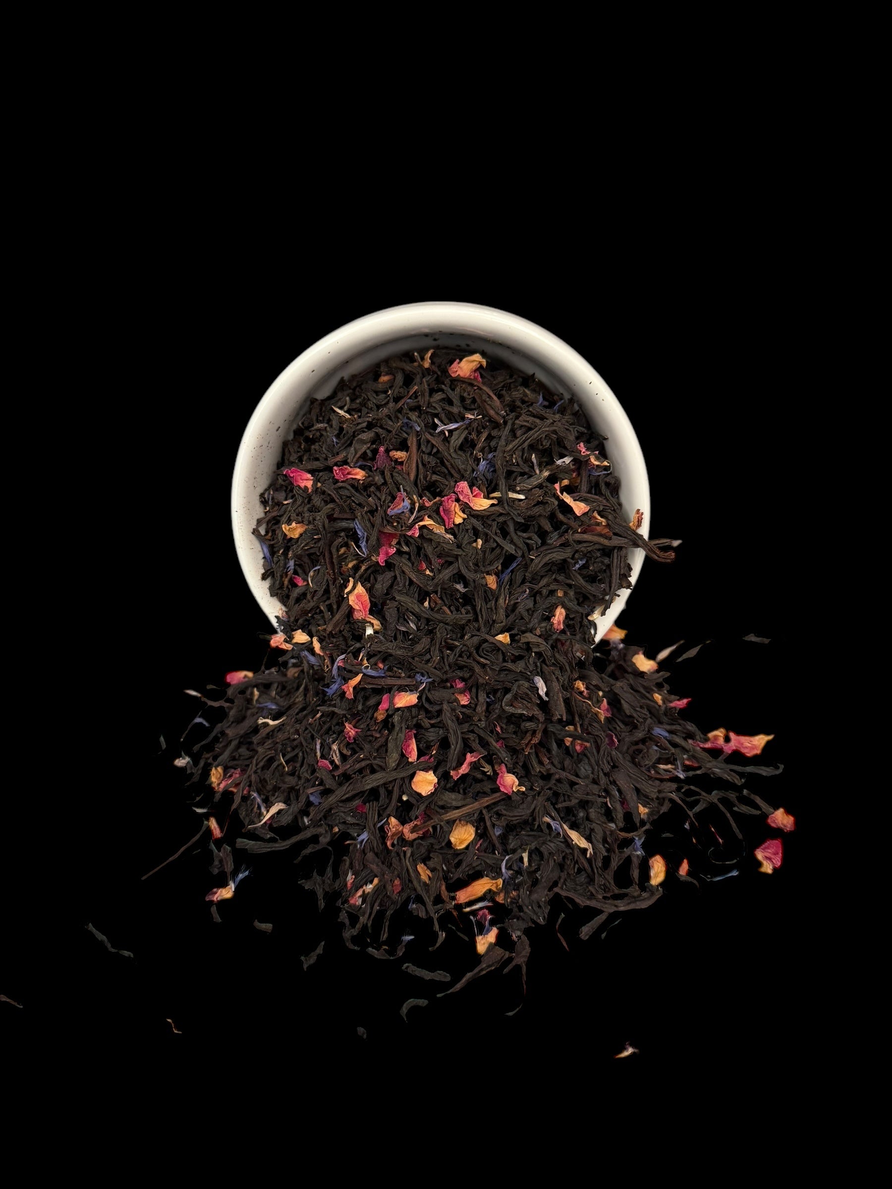 Savannah Belle Black Peach Tea by Legendary Aviation Coffee Company in Rockwall, Texas – a boujee black tea with sweet peach notes and colorful floral accents, sourced from RoyalNY specialty tea, ideal for a refreshing Southern-style brew