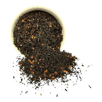 Cinnamon Blaze Betty Tea by Legendary Aviation Coffee Company in Rockwall, Texas – specialty black tea blend with cinnamon and orange peel from RoyalNY, perfect for cozy sipping or gifting.