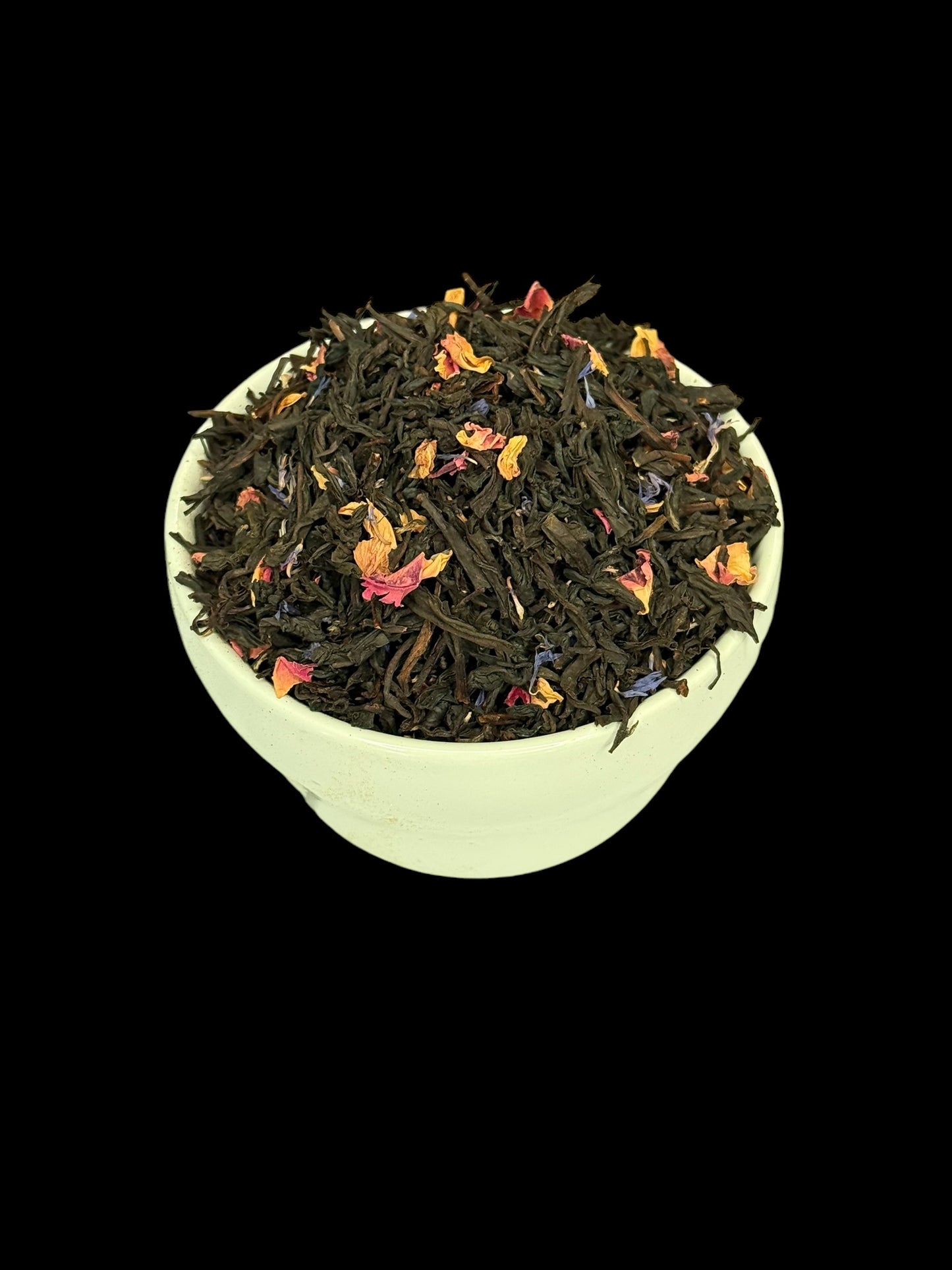 Savannah Belle Black Peach Tea by Legendary Aviation Coffee Company in Rockwall, Texas – a boujee black tea with sweet peach notes and colorful floral accents, sourced from RoyalNY specialty tea, ideal for a refreshing Southern-style brew