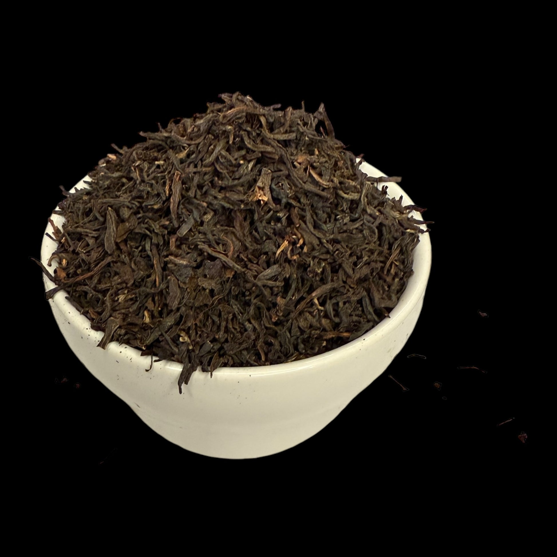 Majestic Mae Black Tea by Legendary Aviation Coffee Company in Rockwall, Texas – a boujee Indian black tea with TGFOP (Tippy Golden Flowery Orange Pekoe) grade, offering a rich, full-bodied flavor for a sophisticated tea experience.