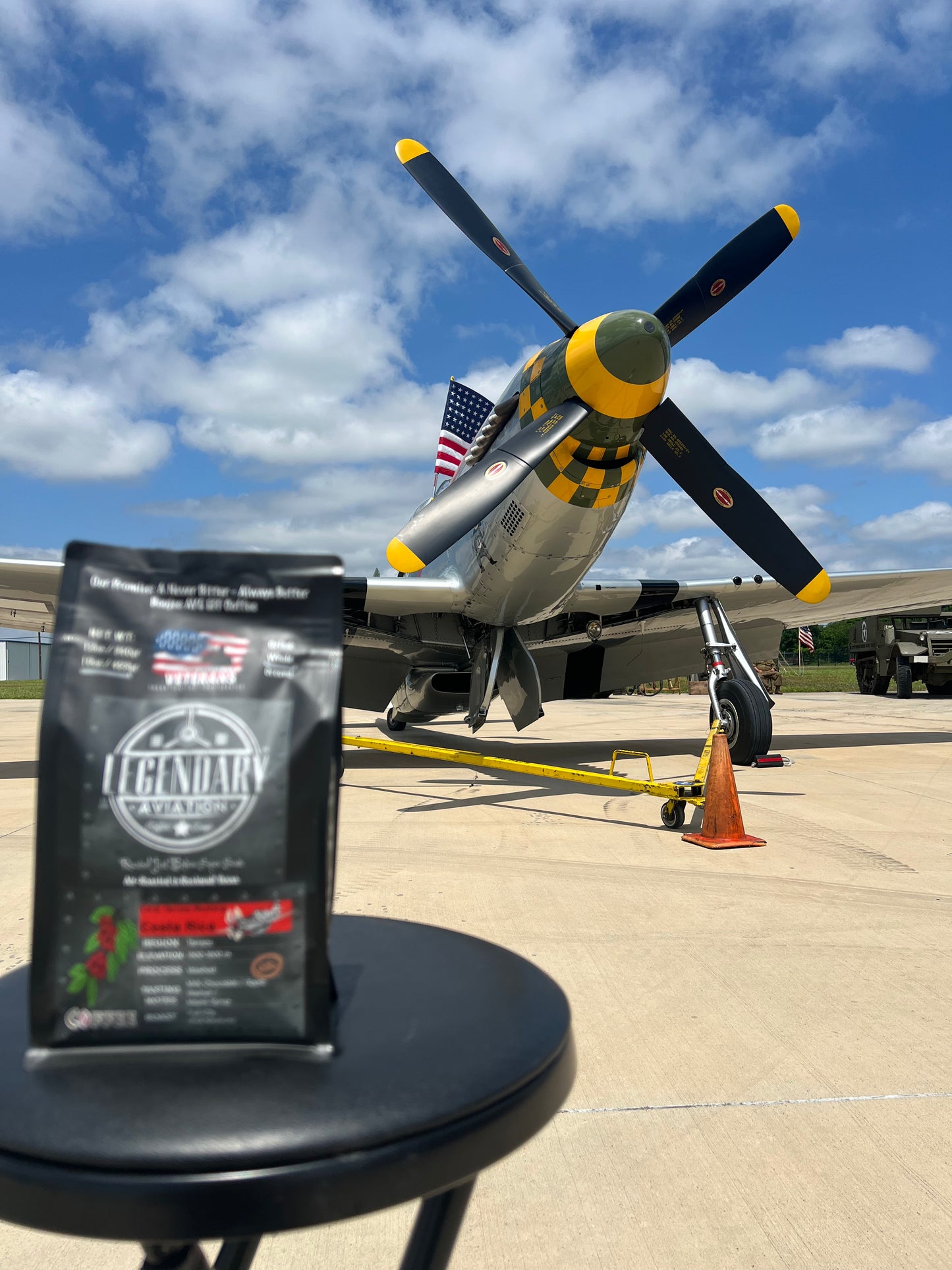 Tarrazu Mustang Coffee - Specialty-grade air-roasted coffee from Costa Rica, featuring milk chocolate, apple, and walnut notes. Available at Legendary Aviation Coffee in Rockwall, Texas