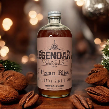 Legendary Pecan Bliss - Exclusive Syrup by Legendary Aviation Coffee and Pink House Alchemy