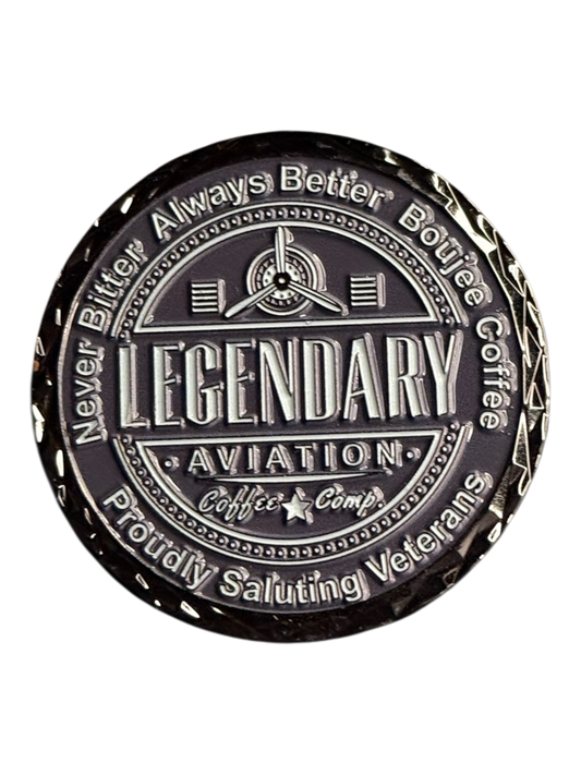 Legendary Aviation Challenge Coin - Limited Edition 100% USA Made