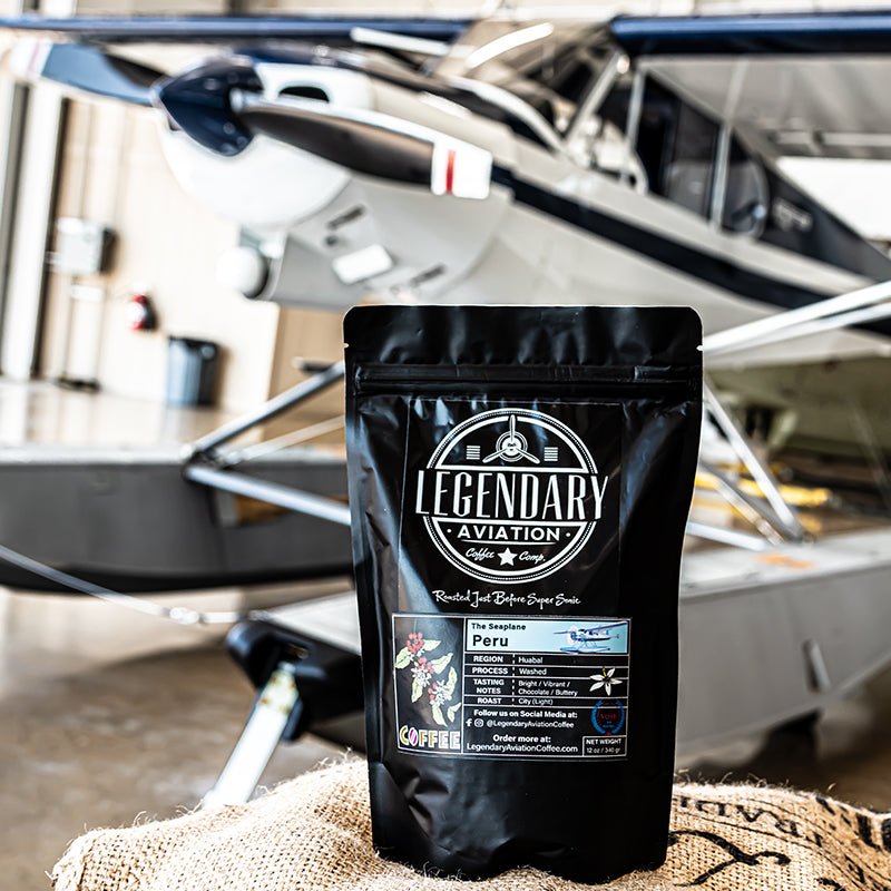 Legendary Aviation Specialty Coffee, Beaver Seaplane, Peru, Seaplane Front, Rockwall Coffee