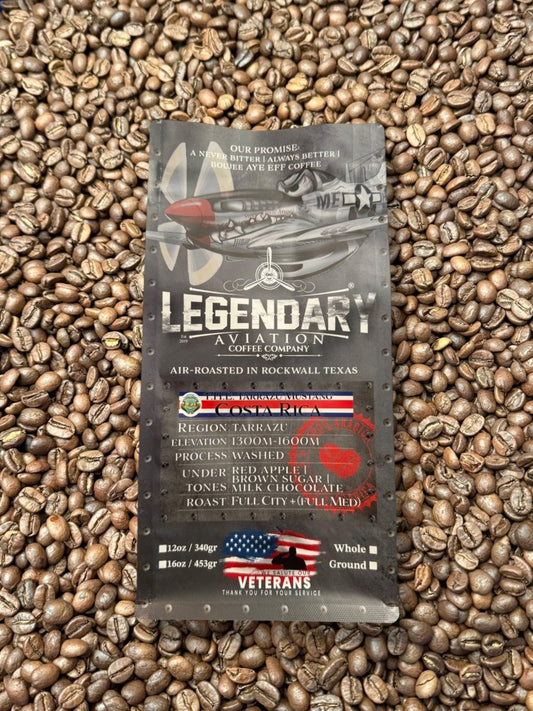 T.H.E. Tarrazu Mustang | Costa Rica - Full Bodied - Coffee - Specialty Coffee, Teas, and Syrups, Air - Roasted in Rockwall, Texas by Legendary Aviation Coffee Company