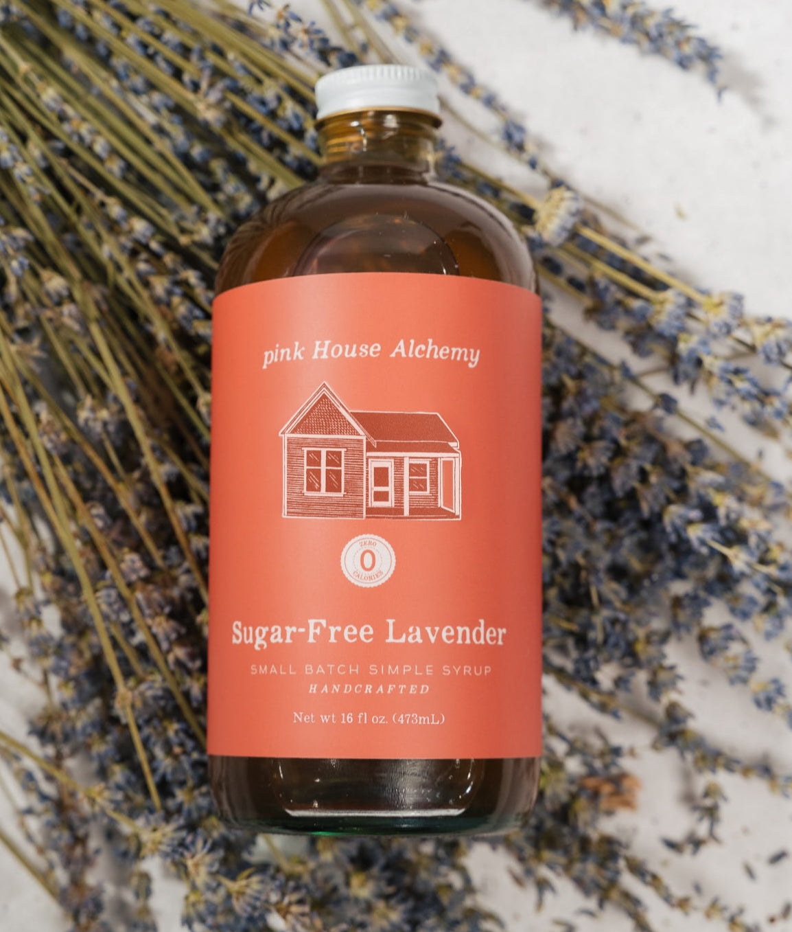 Zero Sugar Lavender Syrup by Pink House Alchemy – sugar-free, small-batch floral syrup sold by Legendary Aviation Coffee Company in Rockwall, Texas