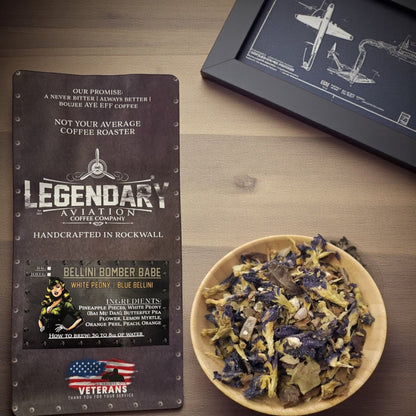 Bellini Bomber Babe | Blue Bellini - Released 3/4/25 - Teas - Specialty Coffee, Teas, and Syrups, Air - Roasted in Rockwall, Texas by Legendary Aviation Coffee Company