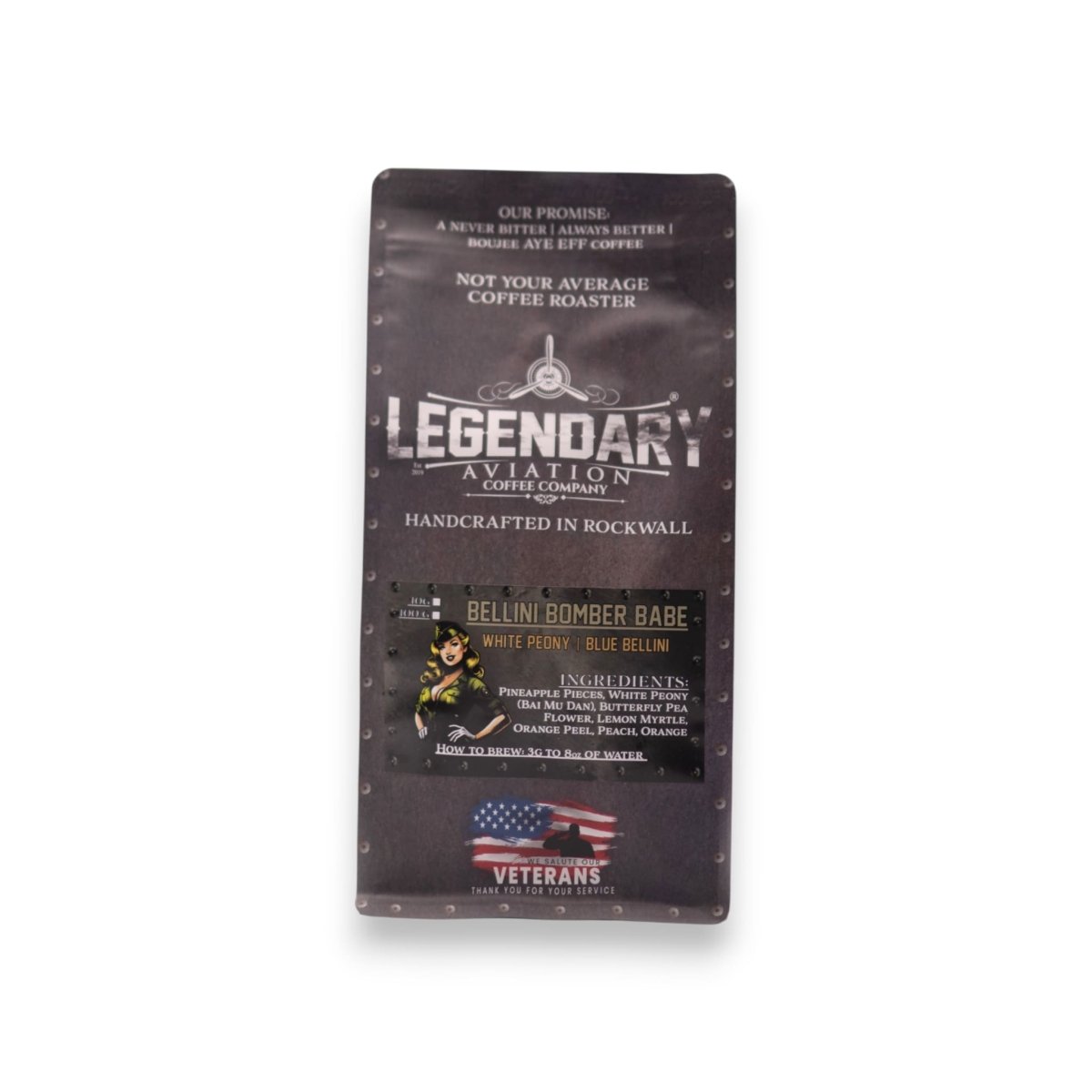 Bellini Bomber Babe | Blue Bellini - Released 3/4/25 - Teas - Specialty Coffee, Teas, and Syrups, Air - Roasted in Rockwall, Texas by Legendary Aviation Coffee Company