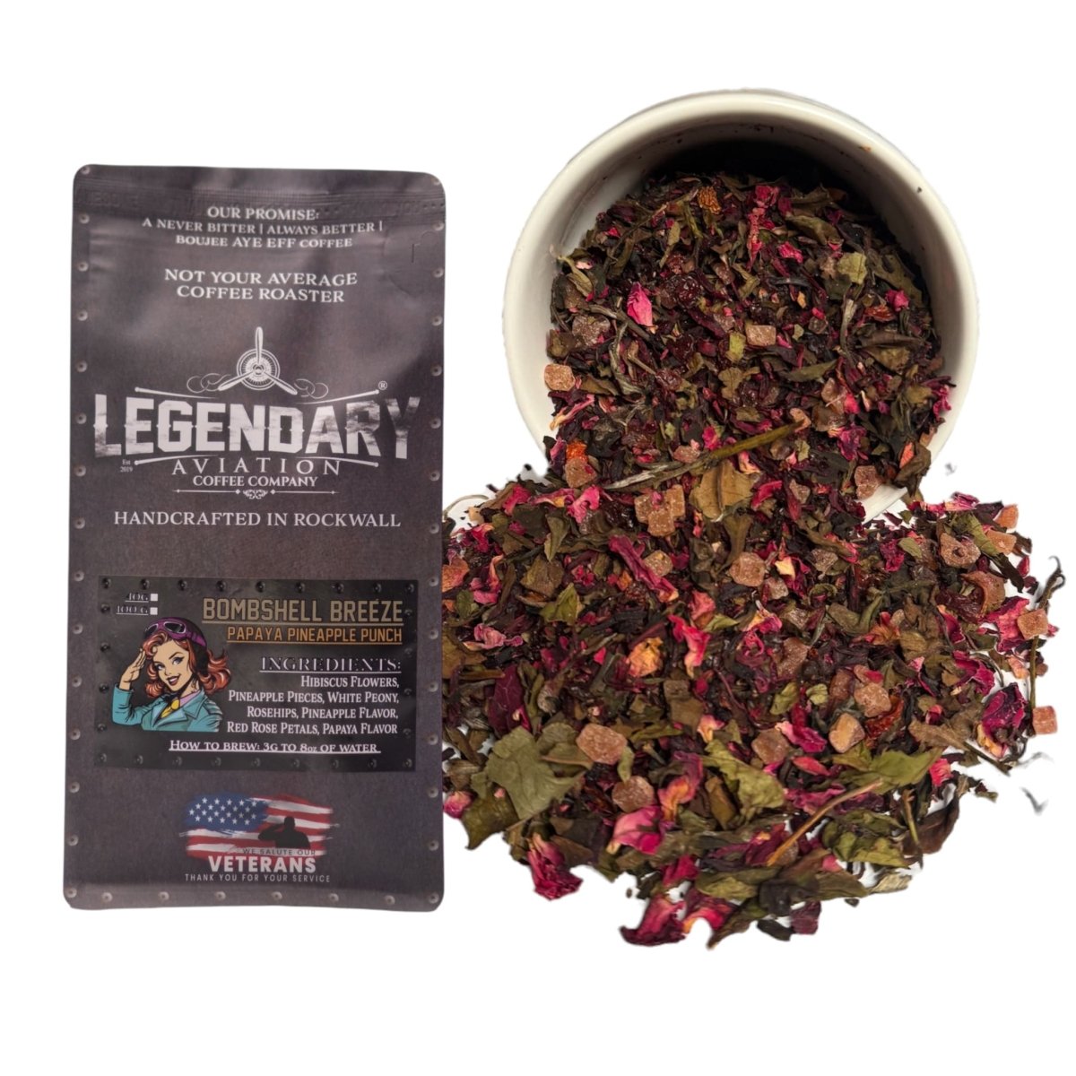 Bombshell Breeze | Papaya Pineapple Punch - Teas - Specialty Coffee, Teas, and Syrups, Air - Roasted in Rockwall, Texas by Legendary Aviation Coffee Company
