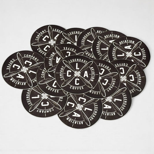 Boujee 3"Logo Sticker Specialty Coffee, Teas, and Syrups, Air Roasted in Rockwall, Texas by Legendary Aviation Coffee Company