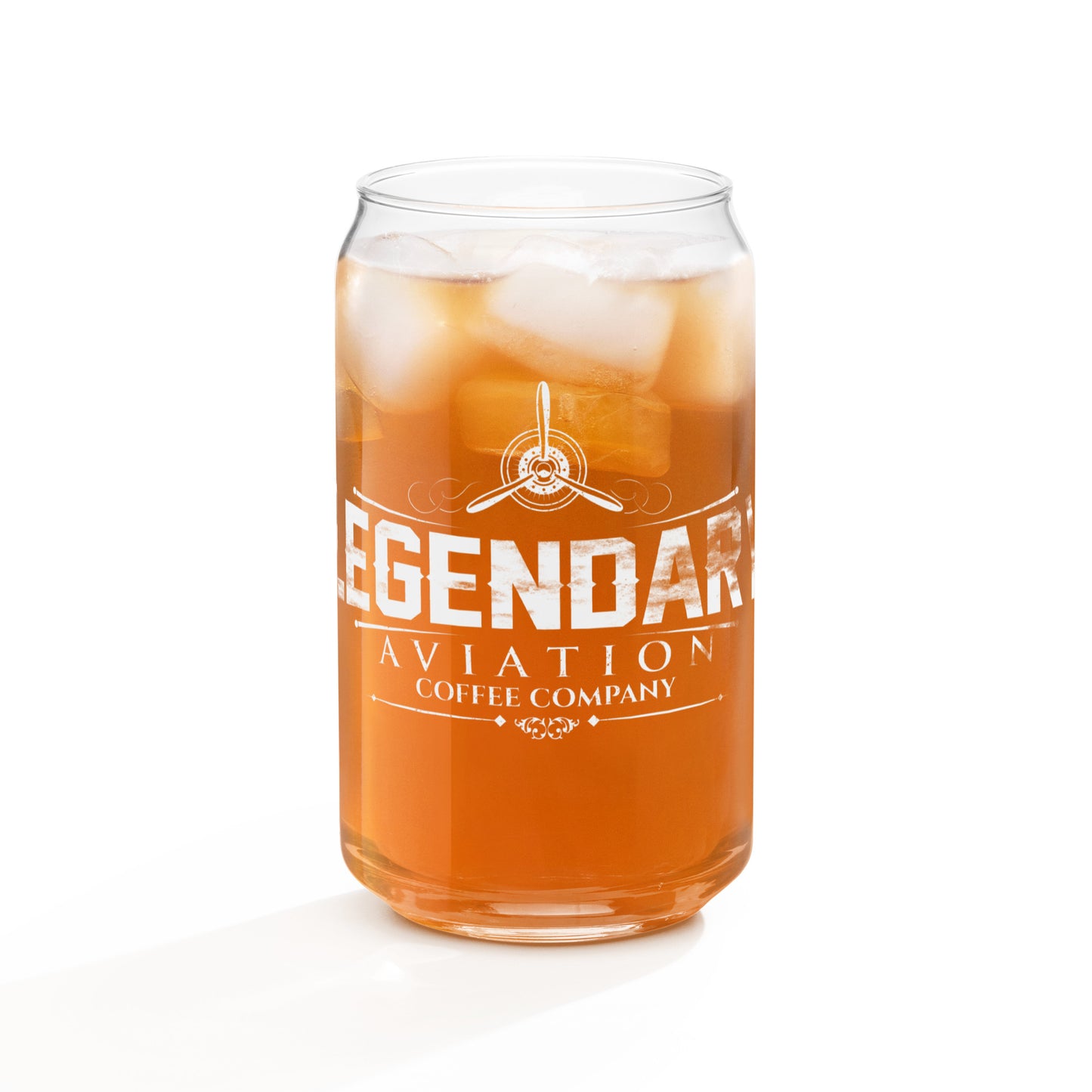 Legendary Logo'd Can-Glass