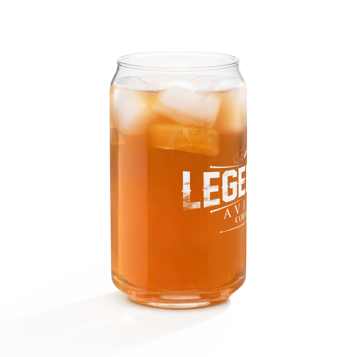 Legendary Logo'd Can-Glass