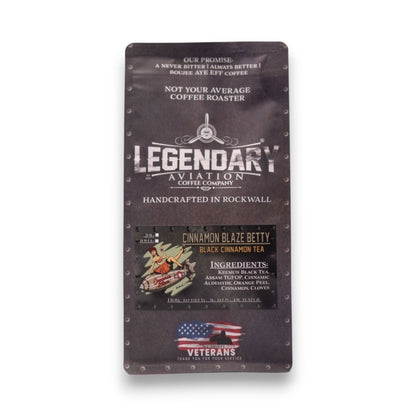 Cinnamon Blaze Betty | Black Cinnamon Loose Leaf Tea - Teas - Specialty Coffee, Teas, and Syrups, Air - Roasted in Rockwall, Texas by Legendary Aviation Coffee Company