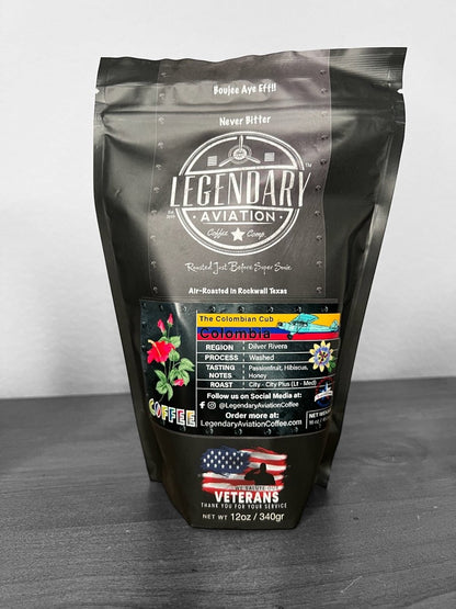 Colombian Cub | Colombia - Exquisite Flavors - Coffee - Specialty Coffee, Teas, and Syrups, Air - Roasted in Rockwall, Texas by Legendary Aviation Coffee Company