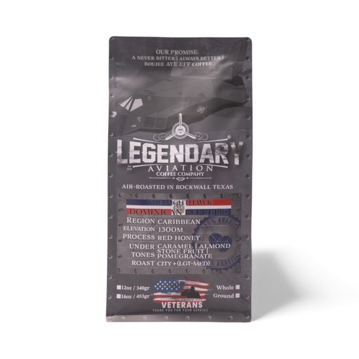 F - 117 Nighthawk | Dominican Republic Estate (Released 1/31/25) - Coffee - Specialty Coffee, Teas, and Syrups, Air - Roasted in Rockwall, Texas by Legendary Aviation Coffee Company
