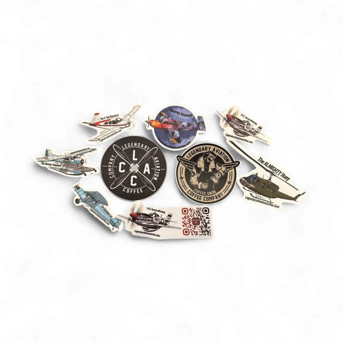 Flight of Stickers - Stickers - Specialty Coffee, Teas, and Syrups, Air - Roasted in Rockwall, Texas by Legendary Aviation Coffee Company