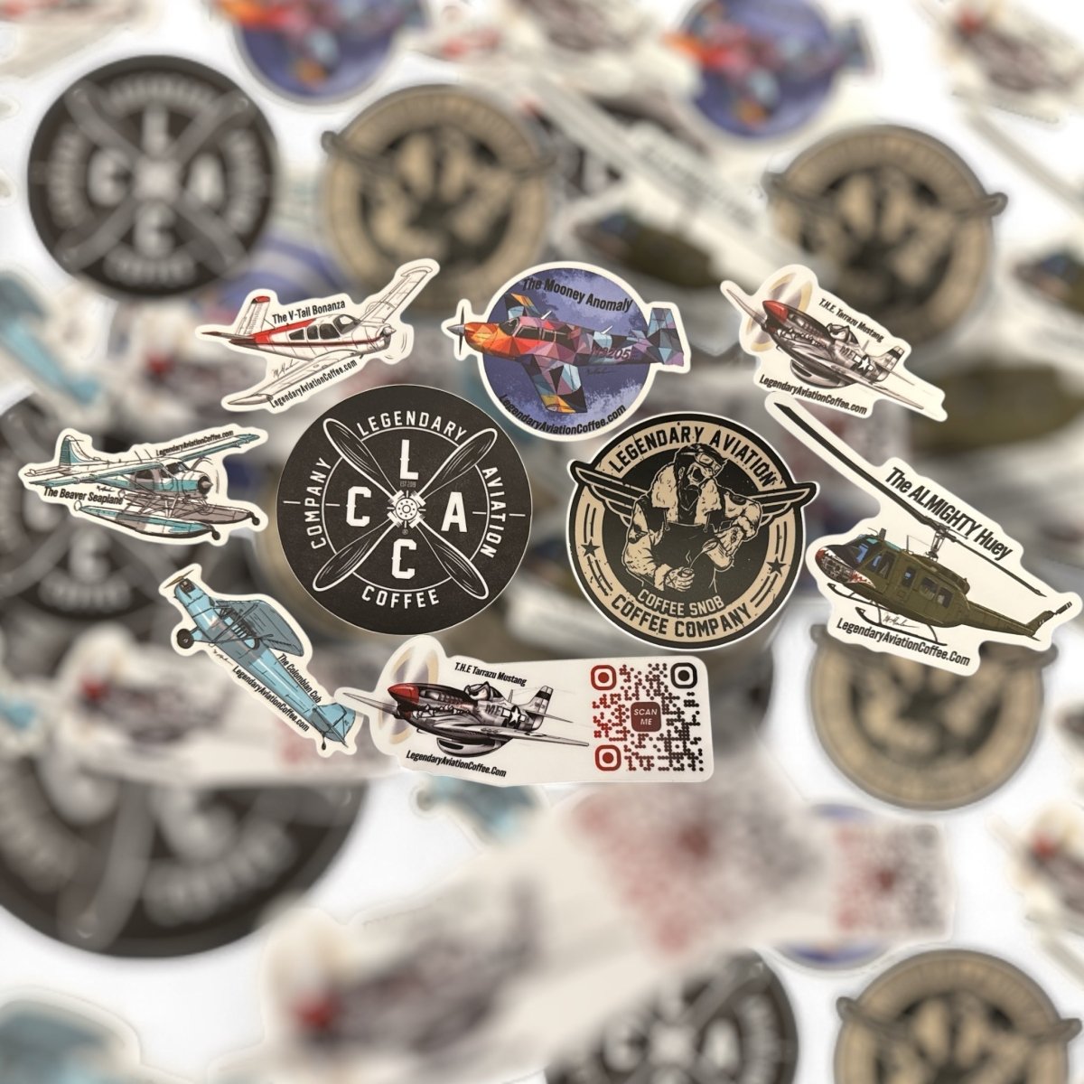 Flight of Stickers - Stickers - Specialty Coffee, Teas, and Syrups, Air - Roasted in Rockwall, Texas by Legendary Aviation Coffee Company