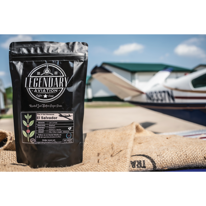 Legendary Aviation Specialty Coffee, V-Tail Bonanza,Offset Front, Rockwall Coffee