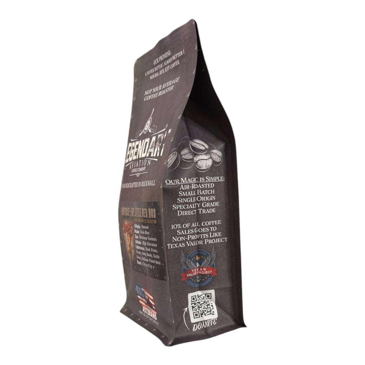 NR7952 | The Little Red Bus — Ethiopia Natural | Wings & Grace Collection | Air - Roasted Light Roast - Coffee - Specialty Coffee, Teas, and Syrups, Air - Roasted in Rockwall, Texas by Legendary Aviation Coffee Company