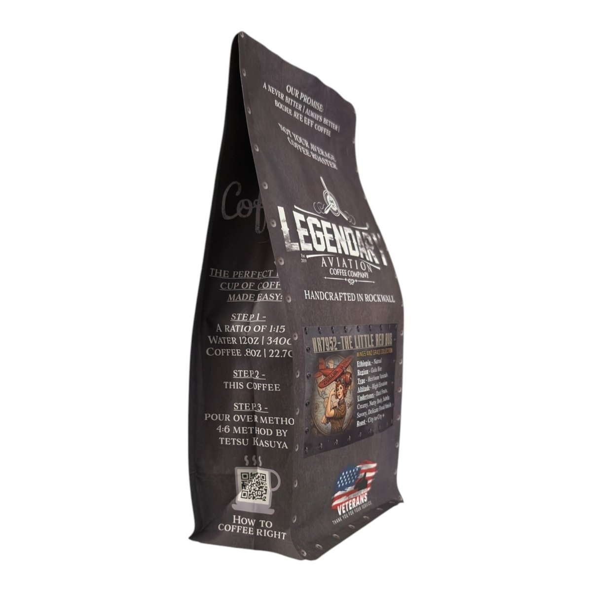 NR7952 | The Little Red Bus — Ethiopia Natural | Wings & Grace Collection | Air - Roasted Light Roast - Coffee - Specialty Coffee, Teas, and Syrups, Air - Roasted in Rockwall, Texas by Legendary Aviation Coffee Company