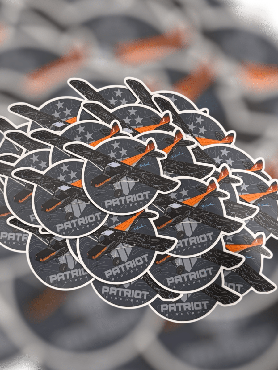 Patriot Aircraft Die Cut Sticker - Stickers - Specialty Coffee, Teas, and Syrups, Air - Roasted in Rockwall, Texas by Legendary Aviation Coffee Company