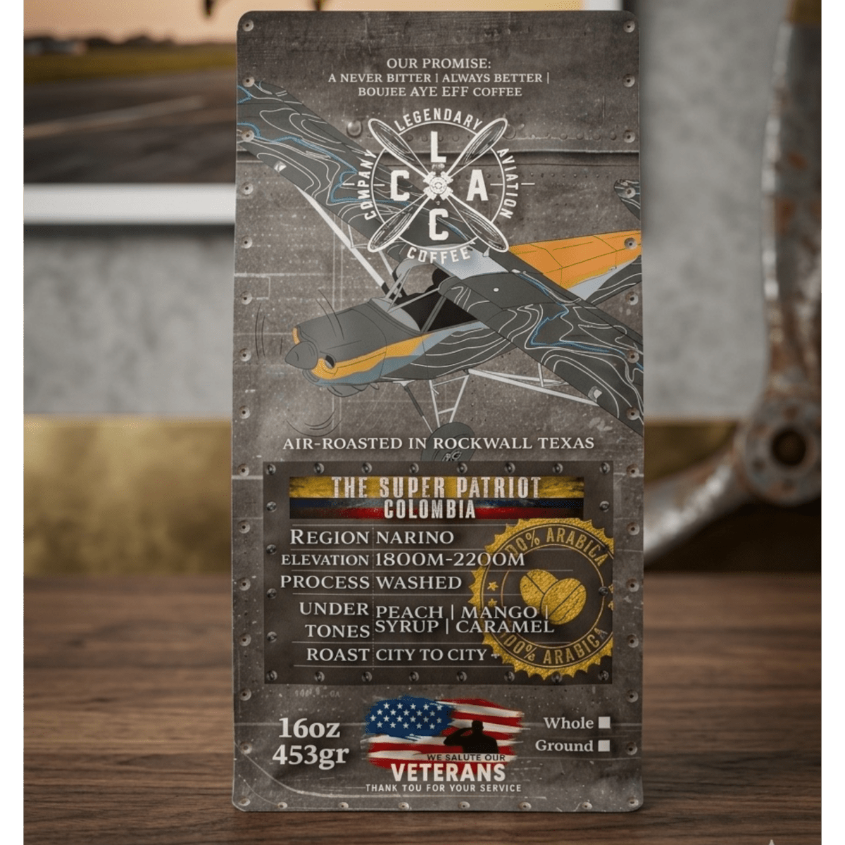 Patriot Aircraft "Super Patriot" | Colombia Micro Lot Specialty Coffee - Coffee - Specialty Coffee, Teas, and Syrups, Air - Roasted in Rockwall, Texas by Legendary Aviation Coffee Company