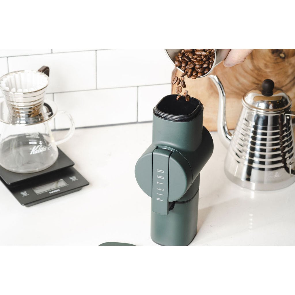 Pietro Pro Brewing Manual Coffee Grinder - Green - Thumbnail 3