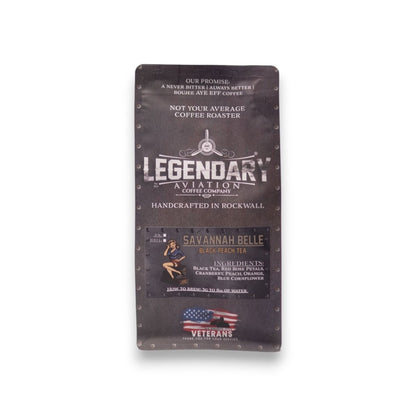 Savannah Belle | Black Peach Loose Leaf Tea - Teas - Specialty Coffee, Teas, and Syrups, Air - Roasted in Rockwall, Texas by Legendary Aviation Coffee Company