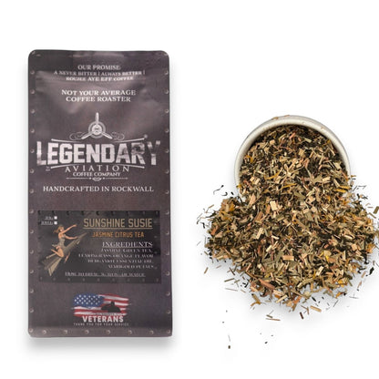 Sunshine Susie | Jasmine Citrus Tea Loose Leaf Tea - Teas - Specialty Coffee, Teas, and Syrups, Air - Roasted in Rockwall, Texas by Legendary Aviation Coffee Company