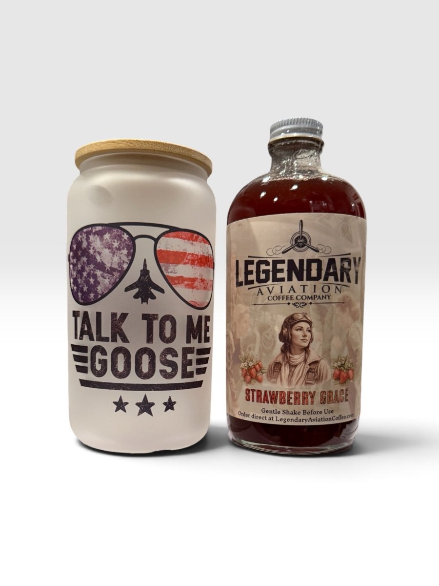 Talk to Me Goose – Legendary 16oz Frosted Glass - Cups - Specialty Coffee, Teas, and Syrups, Air-Roasted in Rockwall, Texas by Legendary Aviation Coffee Company