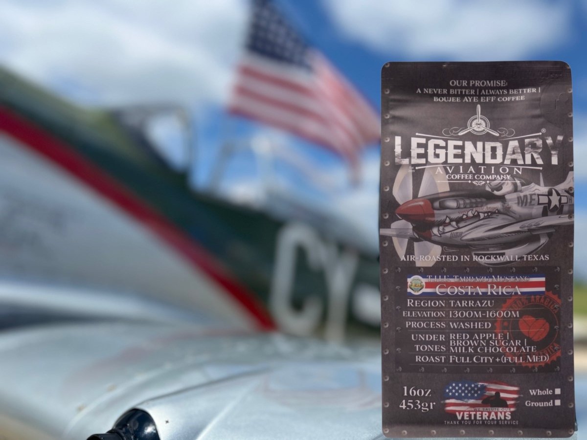 T.H.E. Tarrazu Mustang | Costa Rica - Full Bodied - Coffee - Specialty Coffee, Teas, and Syrups, Air - Roasted in Rockwall, Texas by Legendary Aviation Coffee Company
