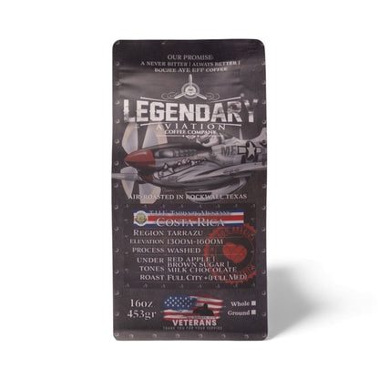 T.H.E. Tarrazu Mustang | Costa Rica - Full Bodied - Coffee - Specialty Coffee, Teas, and Syrups, Air - Roasted in Rockwall, Texas by Legendary Aviation Coffee Company