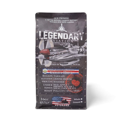 T.H.E. Tarrazu Mustang | Costa Rica - Full Bodied - Coffee - Specialty Coffee, Teas, and Syrups, Air - Roasted in Rockwall, Texas by Legendary Aviation Coffee Company