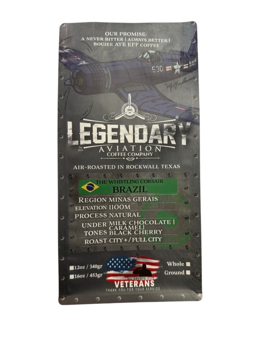 The Whistling Corsair | Brazil - Coffee - Specialty Coffee, Teas, and Syrups, Air - Roasted in Rockwall, Texas by Legendary Aviation Coffee Company