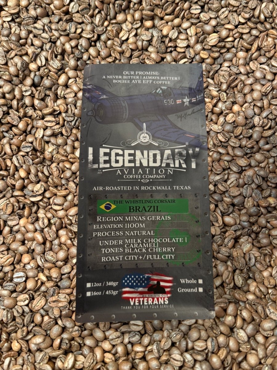 The Whistling Corsair | Brazil - Released 1/17/25 - Coffee - Specialty Coffee, Teas, and Syrups, Air - Roasted in Rockwall, Texas by Legendary Aviation Coffee Company