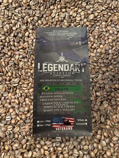 The Whistling Corsair | Brazil - Released 1/17/25 - Coffee - Specialty Coffee, Teas, and Syrups, Air - Roasted in Rockwall, Texas by Legendary Aviation Coffee Company