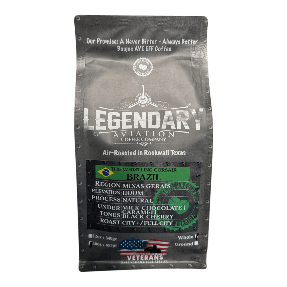 The Whistling Corsair | Brazil - Released 1/17/25 - Coffee - Specialty Coffee, Teas, and Syrups, Air - Roasted in Rockwall, Texas by Legendary Aviation Coffee Company