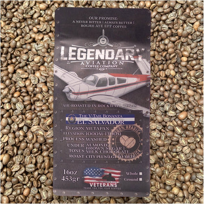V - Tail Bonanza | El Salvador - Best Seller - Coffee - Specialty Coffee, Teas, and Syrups, Air - Roasted in Rockwall, Texas by Legendary Aviation Coffee Company