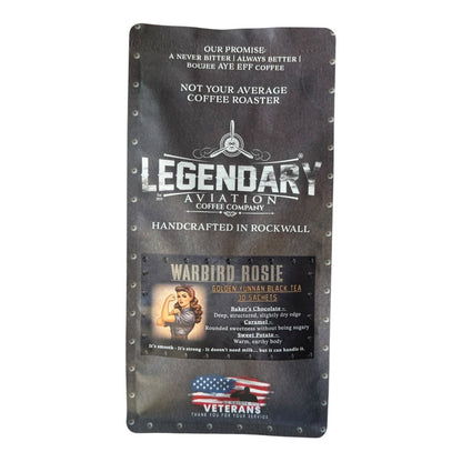 Warbird Rosie | Golden Yunnan Black Tea Sachets - Slighly Sweet and Full Bodied - Teas - Specialty Coffee, Teas, and Syrups, Air - Roasted in Rockwall, Texas by Legendary Aviation Coffee Company