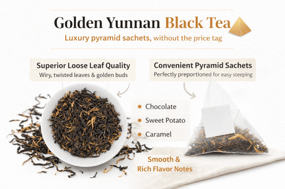 Warbird Rosie | Golden Yunnan Black Tea Sachets - Slighly Sweet and Full Bodied - Teas - Specialty Coffee, Teas, and Syrups, Air - Roasted in Rockwall, Texas by Legendary Aviation Coffee Company