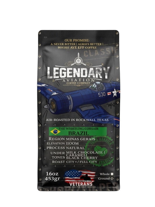Whistling Corsair | Brazil Specialty Coffee — Rich and Full - Bodied - Coffee - Specialty Coffee, Teas, and Syrups, Air - Roasted in Rockwall, Texas by Legendary Aviation Coffee Company