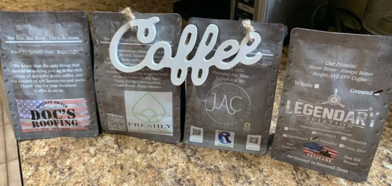 Co-branded Legendary Aviation Coffee bag