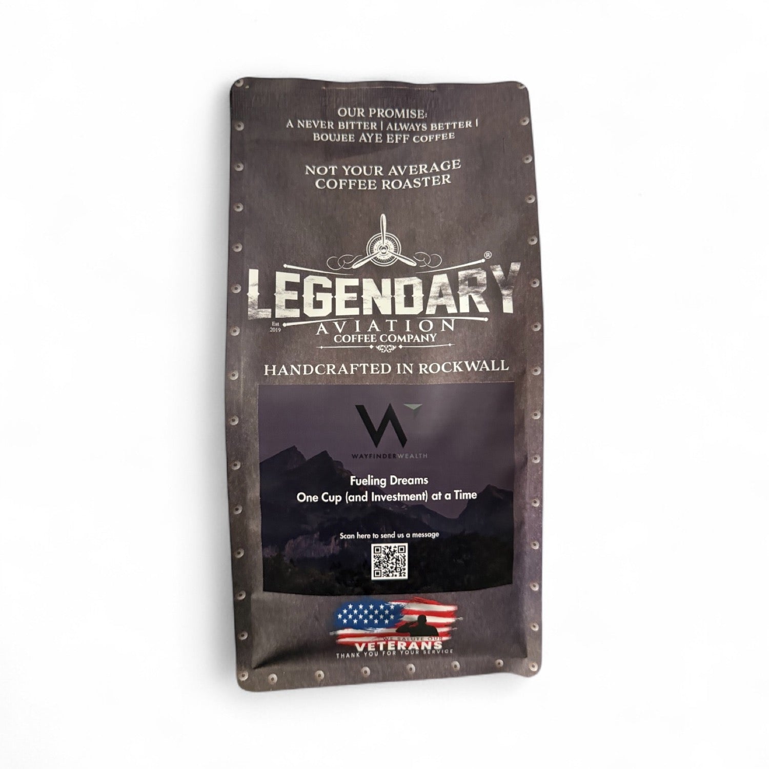 Co-branded Legendary Aviation Coffee bag